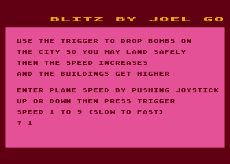 Blitz atari screenshot