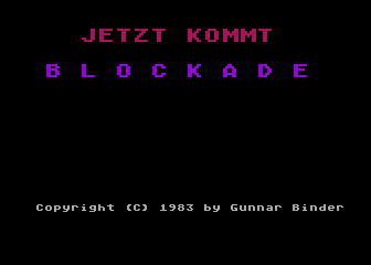 Blockade atari screenshot