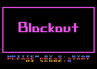 Blockout atari screenshot