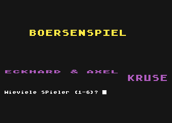Boersenspiel atari screenshot