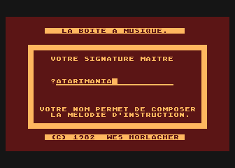 Boîte à Musique (La) atari screenshot