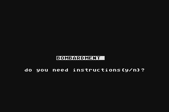 Bombardment atari screenshot