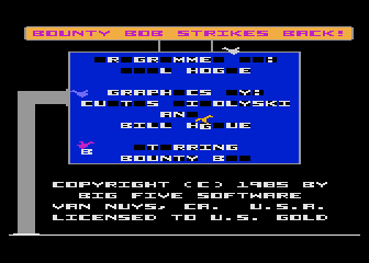 Bounty Bob Strikes Back! atari screenshot