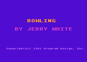 Bowling I atari screenshot