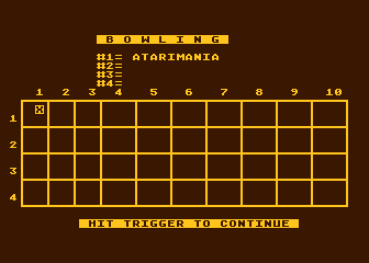 Bowling I atari screenshot