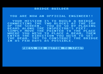 Bridge Builder atari screenshot
