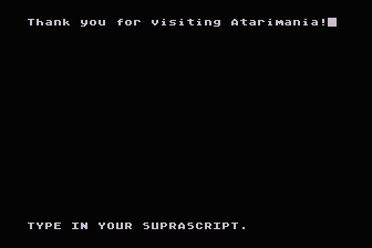 Bulletin Board atari screenshot