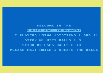 Bumper Pool atari screenshot