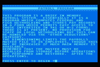 Business Pac 100 atari screenshot
