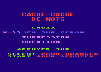 Cache-Cache de Mots atari screenshot