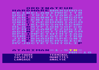 Cache-Cache de Mots atari screenshot