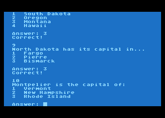 CAICS - Computer Aided Instruction Construction Set atari screenshot