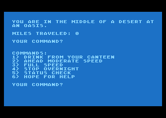 Camel atari screenshot