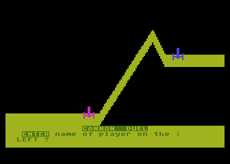 Cannon Duel atari screenshot