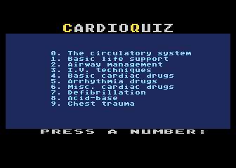 CardioQuiz atari screenshot