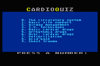 CardioQuiz atari screenshot