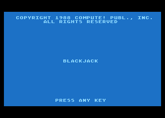 Casino Blackjack atari screenshot