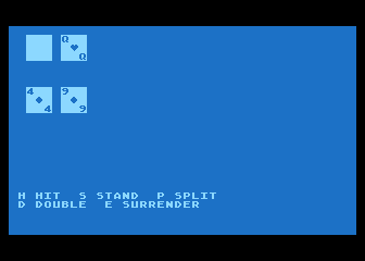Casino Blackjack atari screenshot