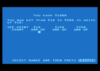 Casino Blackjack / Counter atari screenshot