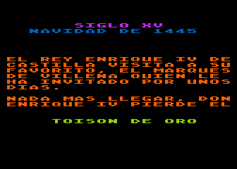 Castillo de Villena / En Busca del Toisón de Oro atari screenshot