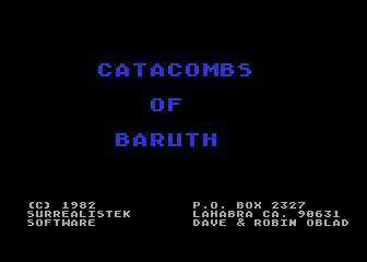 Catacombs of Baruth atari screenshot