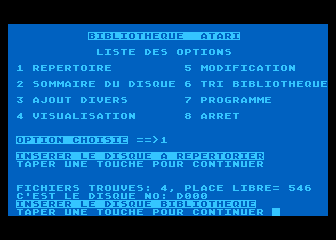 Catalogue de Disquettes — screenshot 1