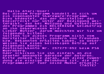 Caving atari screenshot