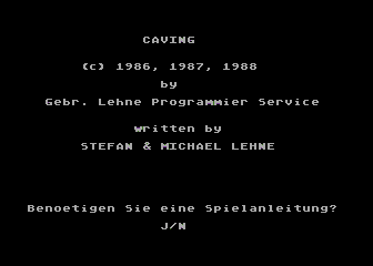 Caving atari screenshot