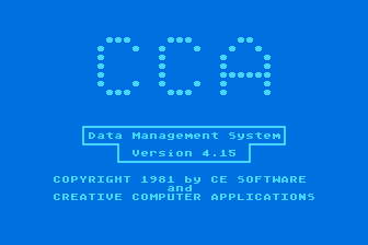 CCA Data Management System — screenshot 1