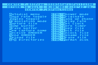 Centex 7.83 atari screenshot