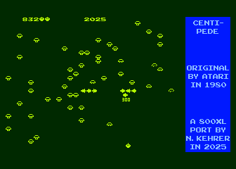 Centipede Emulator atari screenshot