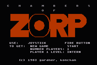 Chambers of Zorp atari screenshot