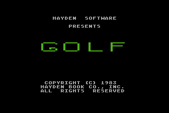 Championship Golf atari screenshot