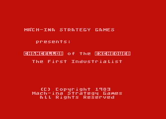 Chancellor of the Exchequer atari screenshot