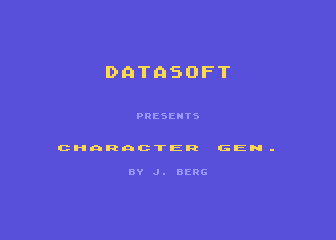 Character Generator atari screenshot