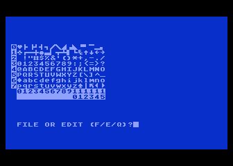 Character Generator atari screenshot