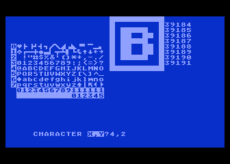 Character Generator atari screenshot