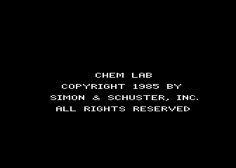 Chem Lab atari screenshot