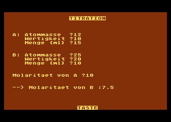 Chemie atari screenshot