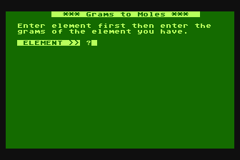 Chemistry Assistant atari screenshot