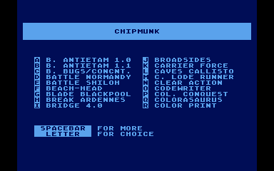 Chipmunk atari screenshot