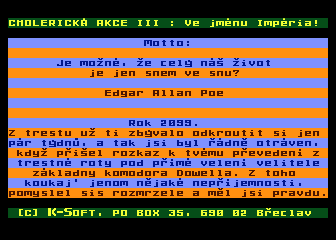 Cholericka Akce III atari screenshot