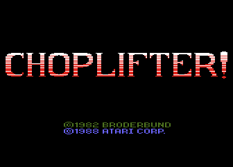 Choplifter! atari screenshot