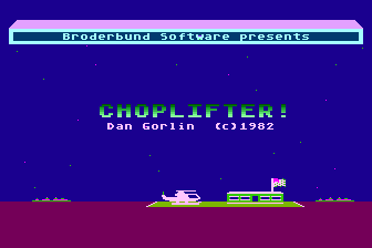 Choplifter! atari screenshot