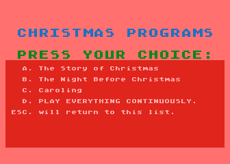 Christmas Sampler (A) atari screenshot
