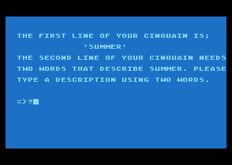 Cinquain atari screenshot