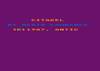 Citadel atari screenshot