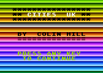Cities - UK atari screenshot