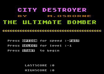 City Destroyer atari screenshot