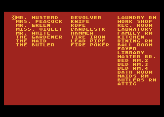 Clue atari screenshot